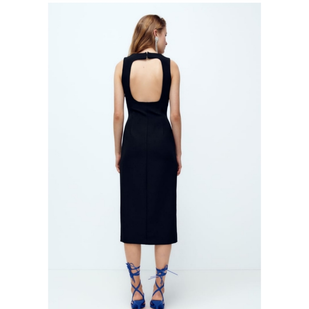 Zara Slim Black Dress NWOT - Picture 2 of 6